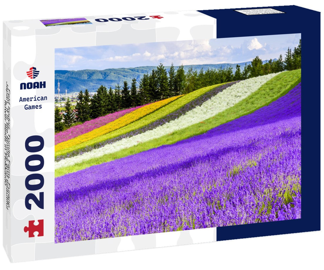 Feld Irodori, Tomita Farm, Furano, Japan. It is the famous and beautiful flower fields in Hokkaido 2000pc Puzzle