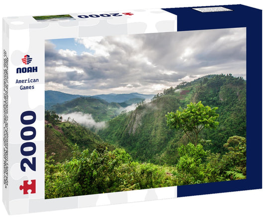 Noah Jigsaw Puzzle Beautiful landscape in southwestern Uganda, at the Bwindi Impenetrable Forest National Park, on the borders of Uganda, Congo and Rwanda. The Bwindi National Park is home to the mountain gorillas 2000 pieces
