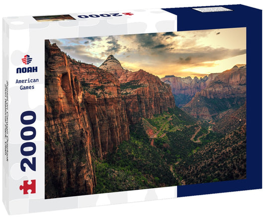 Noah Jigsaw Puzzle Sunset on Canyon Overlook, Zion National Park, Utah 2000 pieces