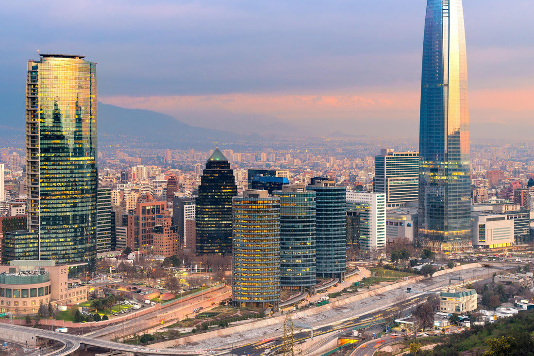 Noah Jigsaw Puzzle Skyline of Santiago de Chile with modern office buildings in the financial district of Las Condes 2000 pieces