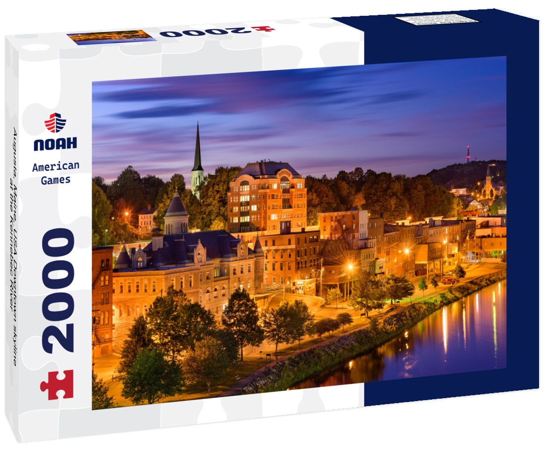 Augusta, Maine, USA Downtown skyline at the Kennebec River 2000pc Puzzle