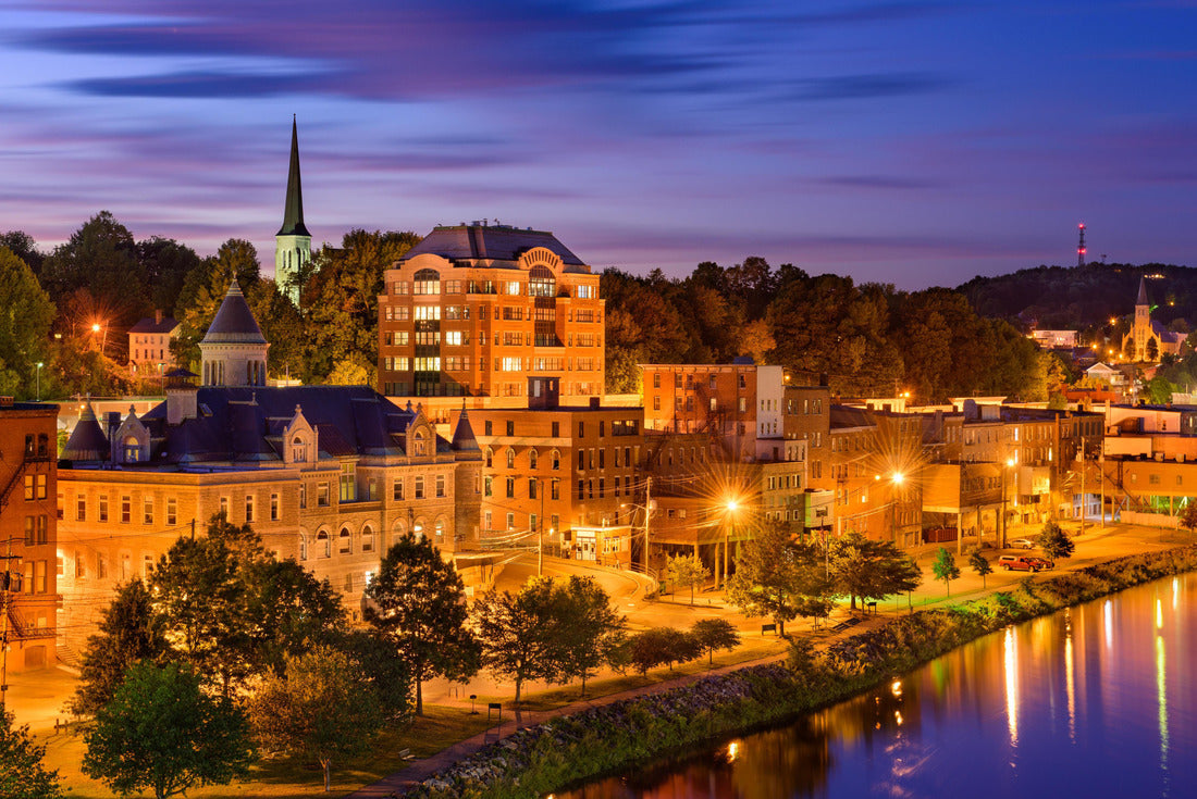 Augusta, Maine, USA Downtown skyline at the Kennebec River 2000pc Puzzle
