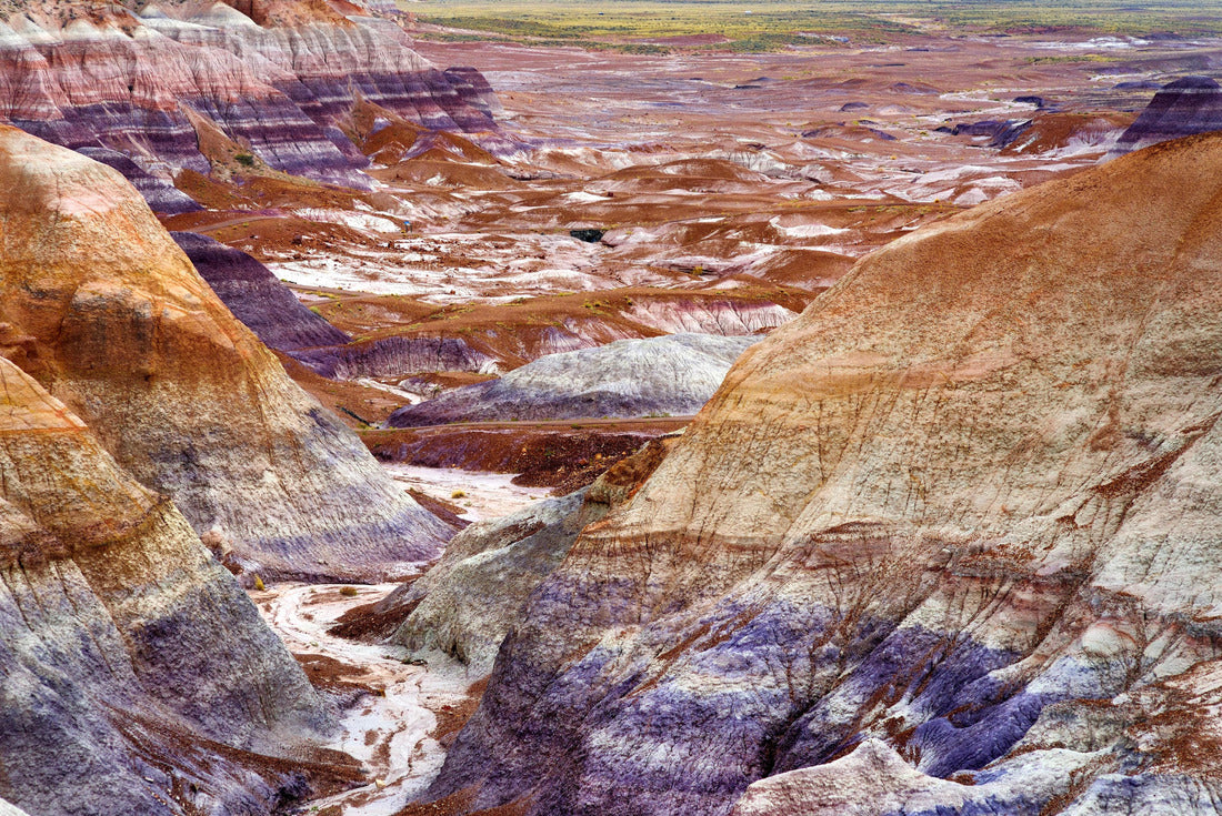 Striped purple sandstone formations of Blue Mesa badlands in Petrified Forest National Park, Arizona, USA 2000pc Puzzle