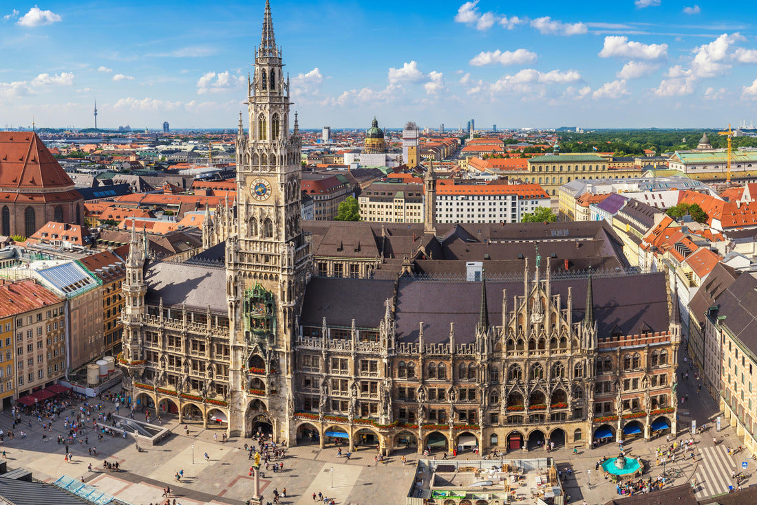 Noah Jigsaw Puzzle Munich Germany (Munich), Panorama City Skyline at Marienplatz City Hall 2000 pieces