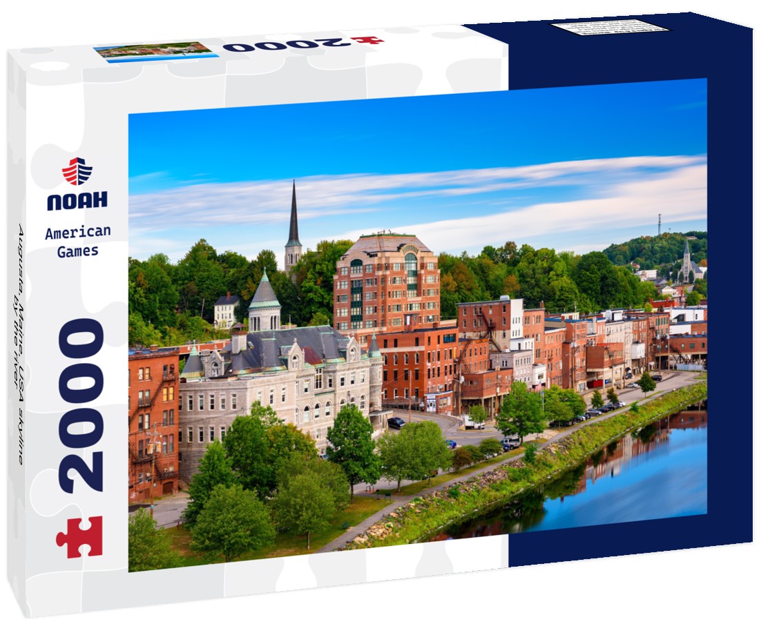 Augusta, Maine, USA skyline by the river 2000pc Puzzle