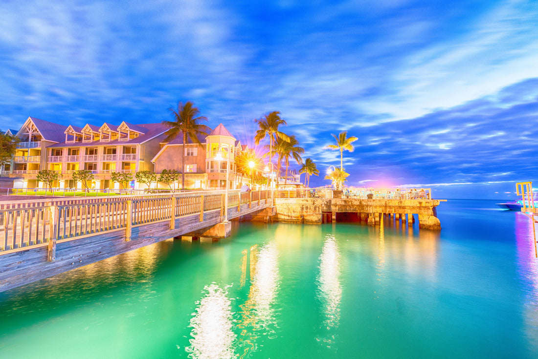 Pier at the harbor of Key West, Florida at sunset 2000pc Puzzle