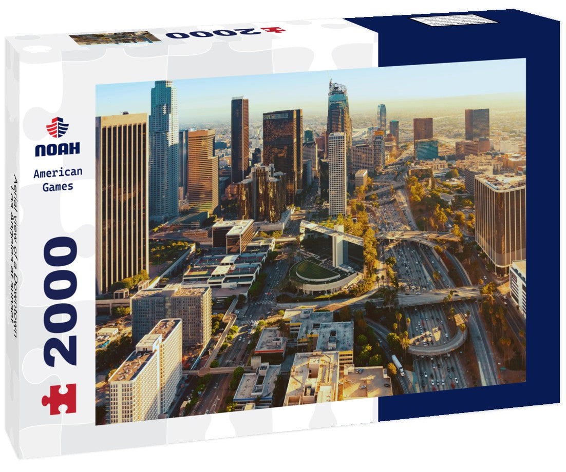 Aerial view of a Downtown Los Angeles at sunset 2000pc Puzzle