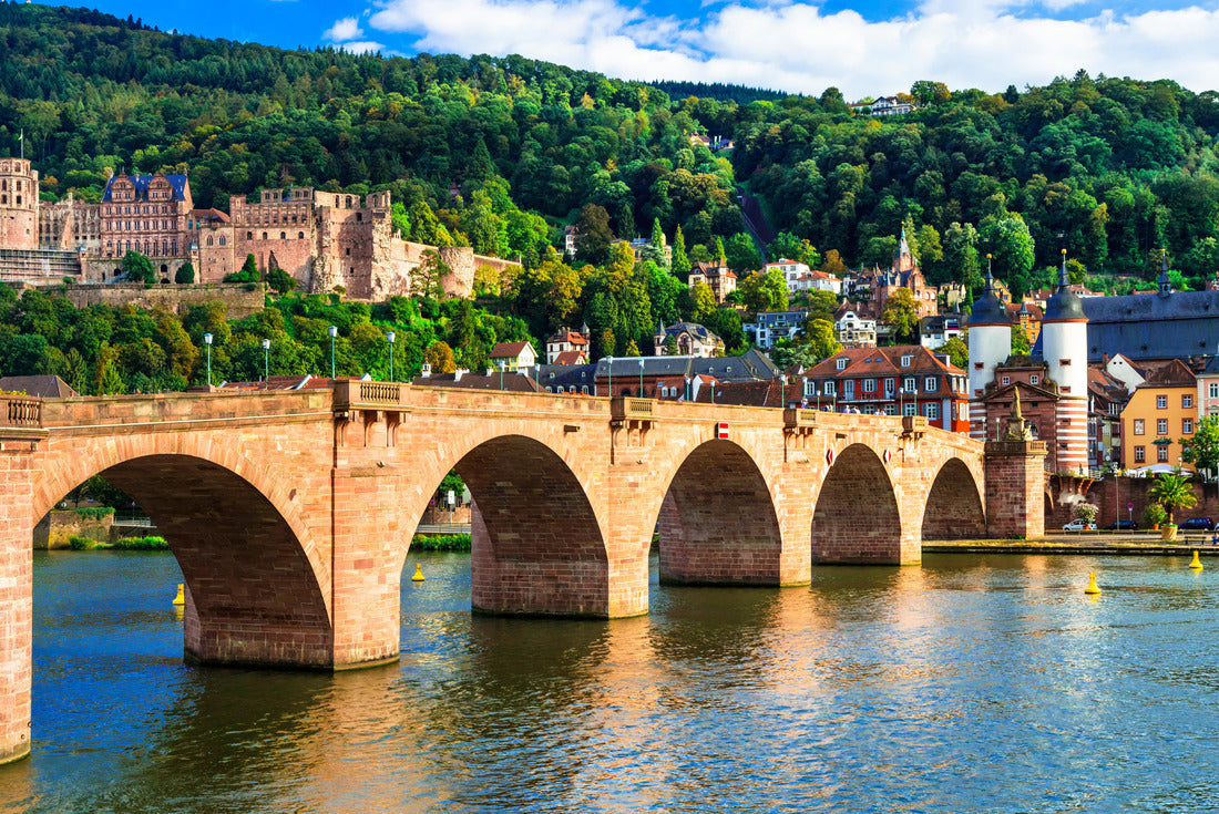 medieval Heidelberg - view of the famous bridge Karl Theodor and the palace 2000pc Puzzle