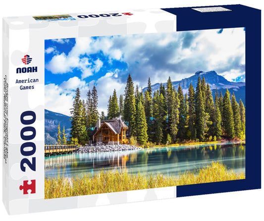 Noah Jigsaw Puzzle Bridge over Emerald Lake. Camping and coniferous forest. Yoho National Park, Canada 2000 pieces