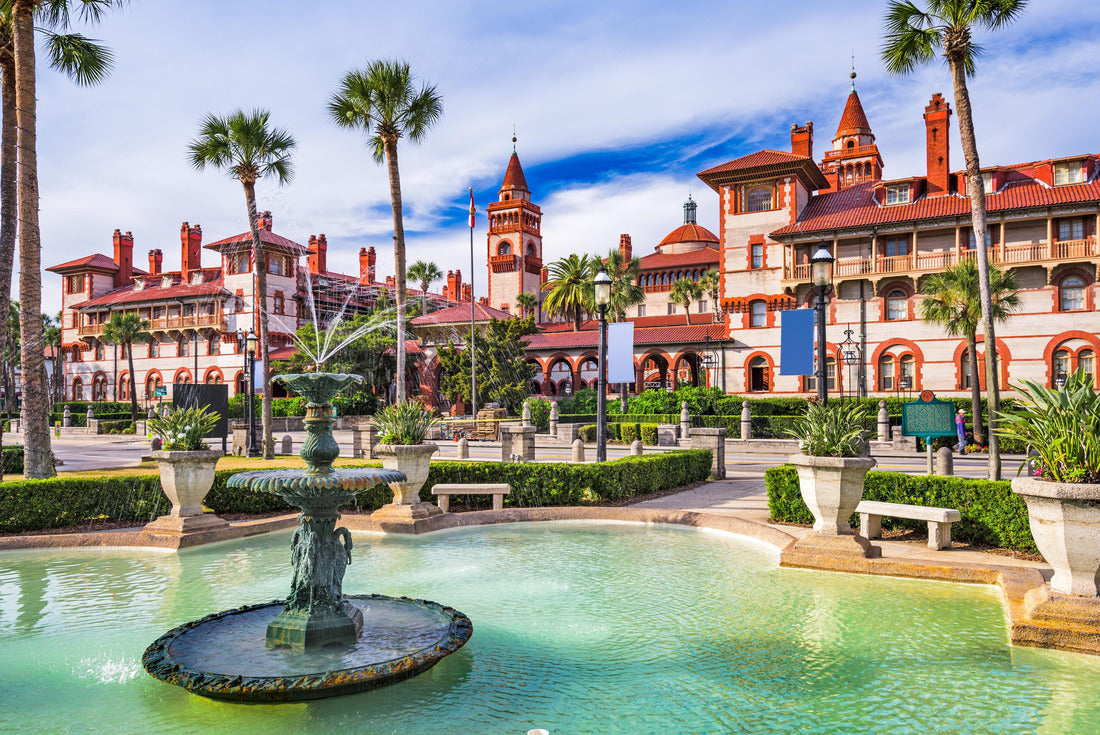 St. Augustine, Florida, USA town square and fountain 2000pc Puzzle