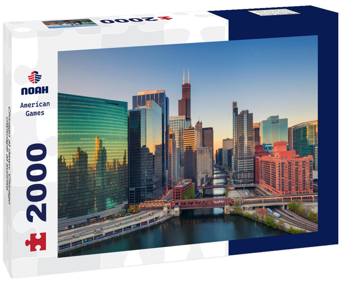 Chicago at dawn. Chicago cityscape at sunrise 2000pc Puzzle