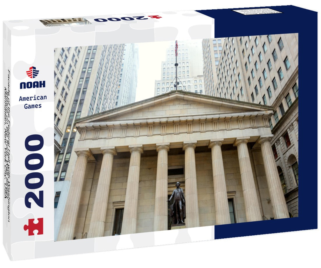 Facade of the Federal Hall with Washington Statue on the front, Wall Street, Manhattan, New York City, USA 2000pc Puzzle