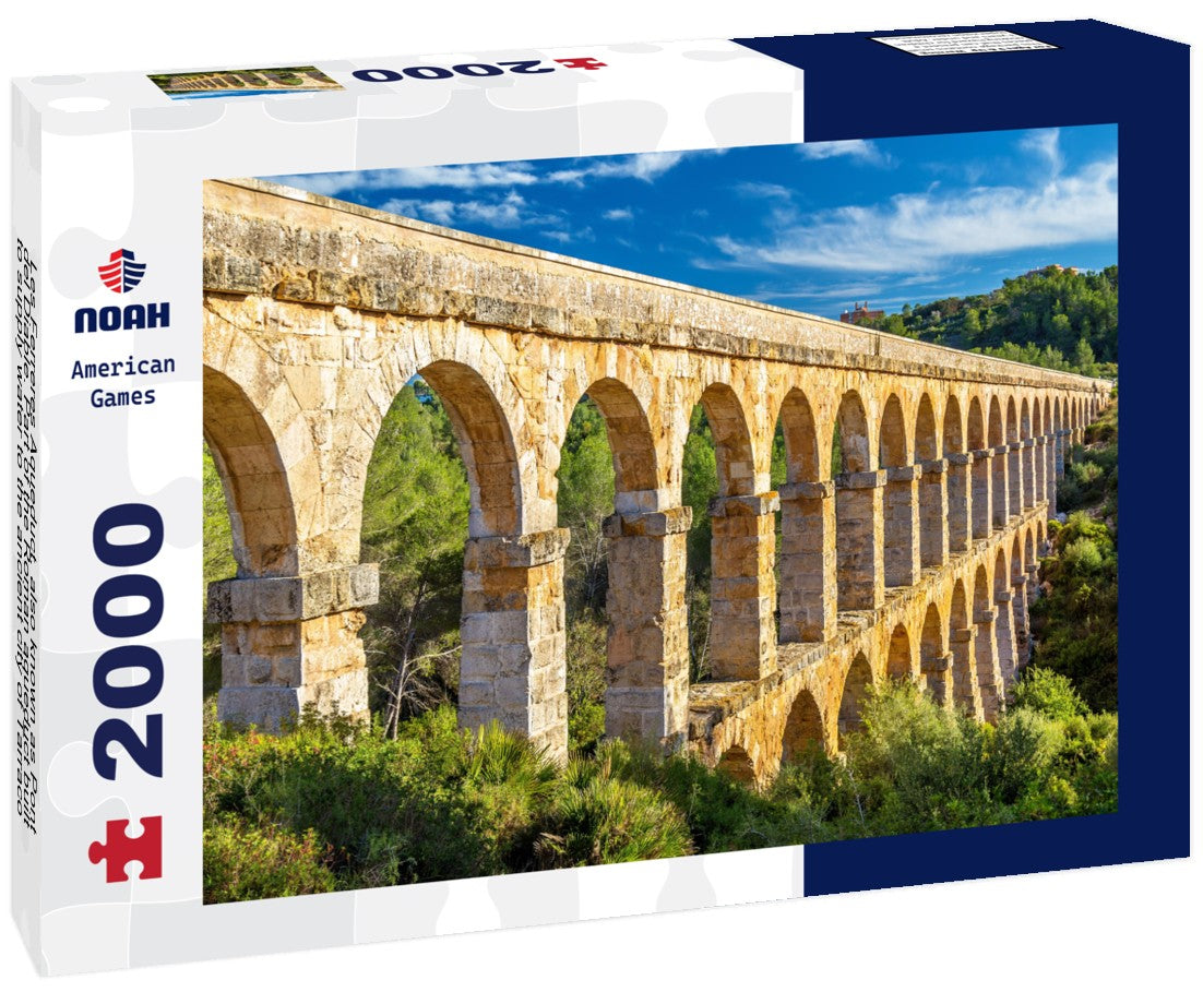 Les Ferreres Aqueduct, also known as Pont del Diable. Part of the Roman aqueduct built to supply water to the ancient city of Tarraco - now Tarragona, Spain 2000pc Puzzle
