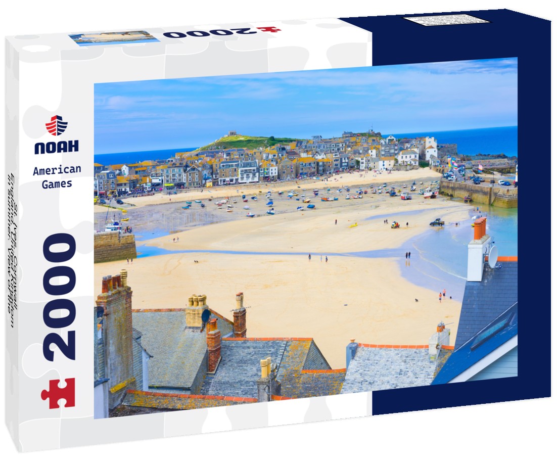 St. Ives, Cornwall, England, United Kingdom in summer. View of the harbor at low tide 2000pc Puzzle