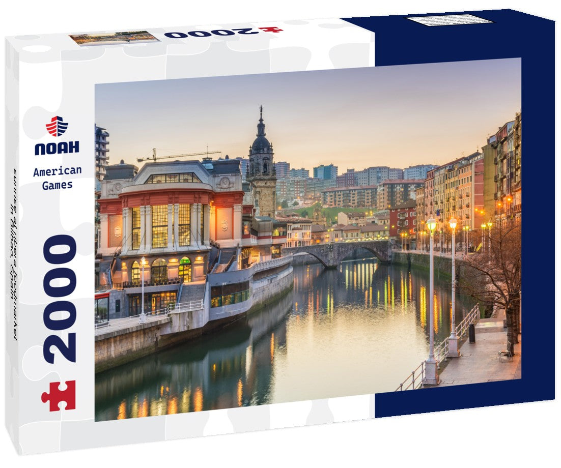 sunrise at ribera foodmarket in Bilbao, Spain 2000pc Puzzle