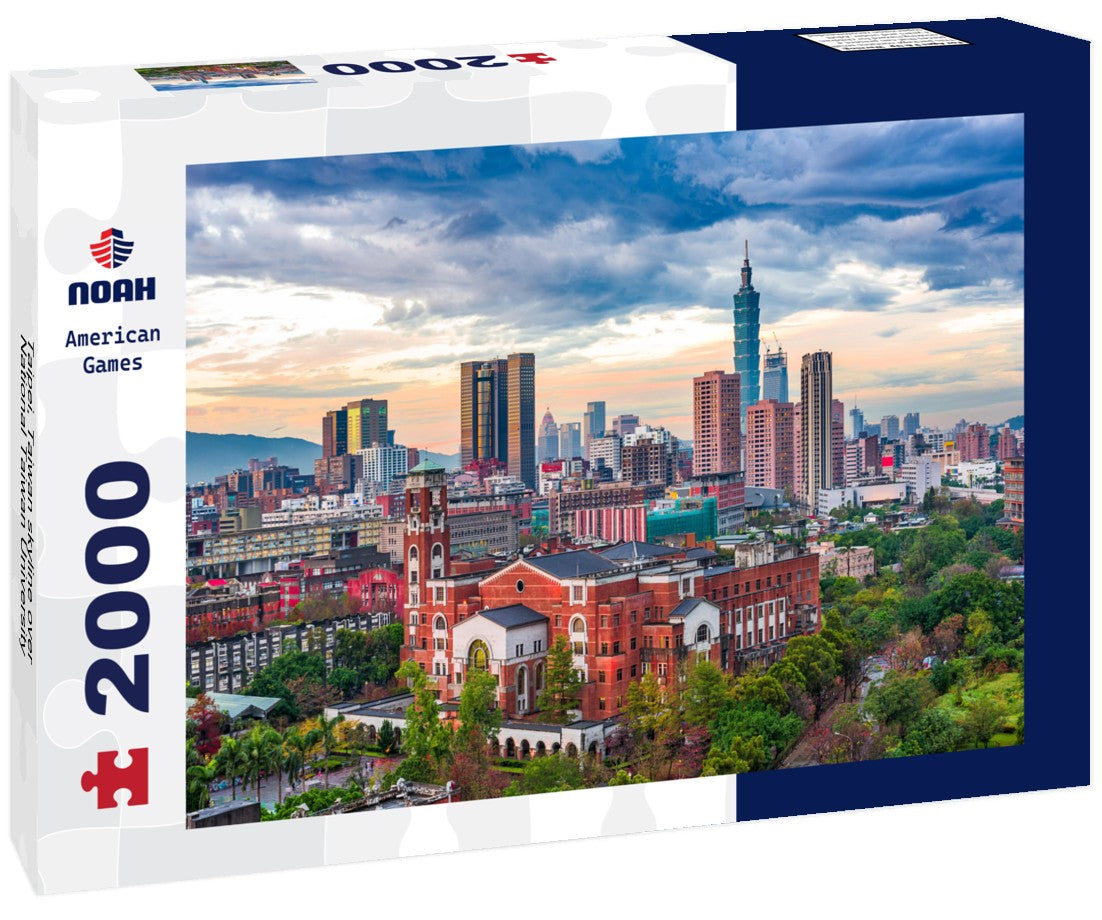 Taipei, Taiwan skyline over National Taiwan University 2000pc Puzzle