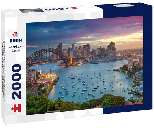 Noah Jigsaw Puzzle Sydney. Cityscape image of Sydney, Australia with Harbour Bridge and Sydney skyline during sunset 2000 pieces