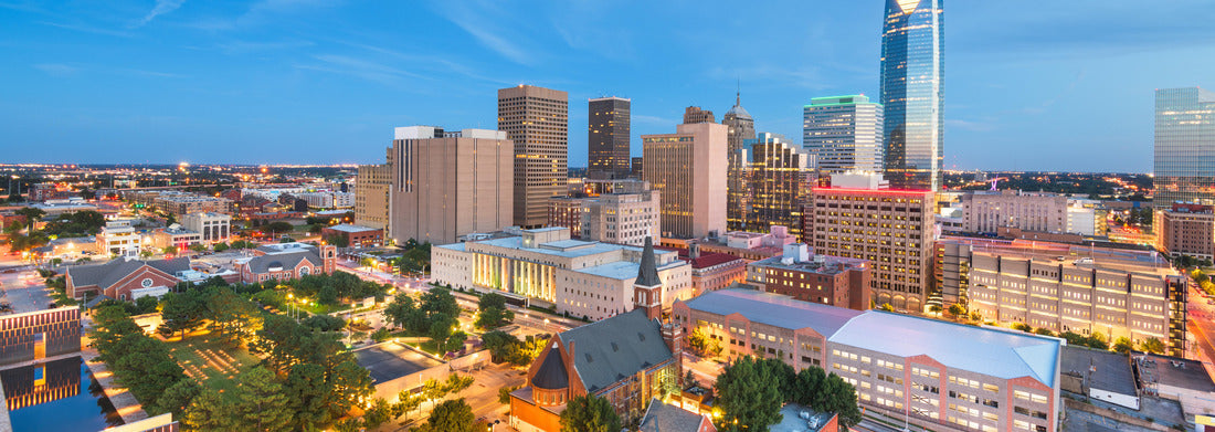 Noah Jigsaw Puzzle Oklahoma City, Oklahoma, USA downtown skyline at twilight panorama 1000 pieces