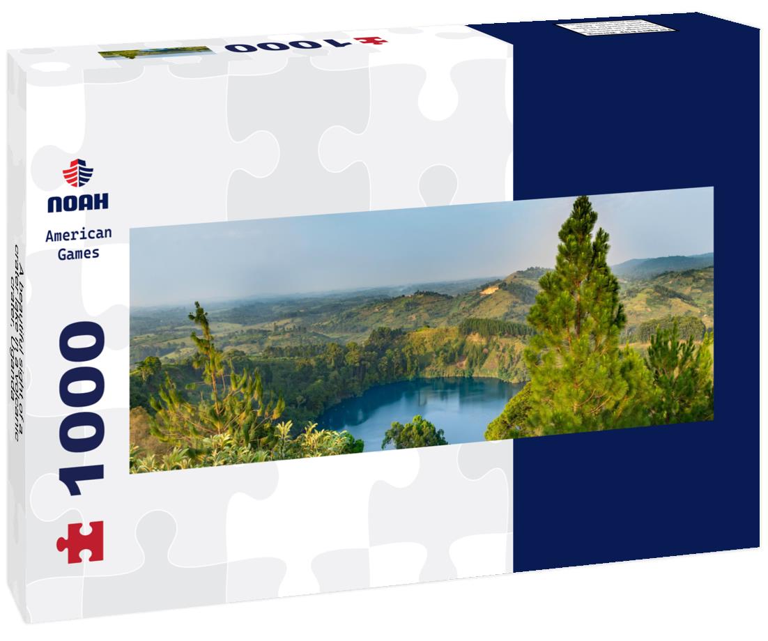 Noah Jigsaw Puzzle A beautiful sight of a crater lake in a volcanic crater, Uganda panorama 1000 pieces