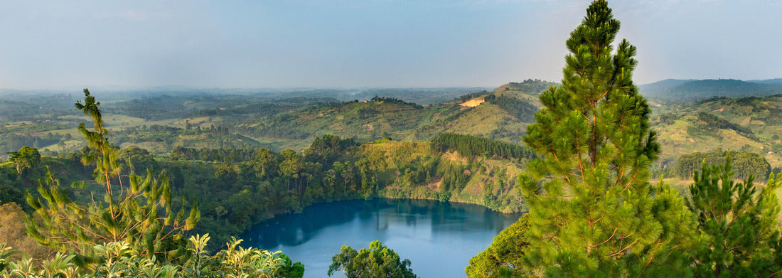 Noah Jigsaw Puzzle A beautiful sight of a crater lake in a volcanic crater, Uganda panorama 1000 pieces