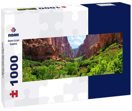 Noah Jigsaw Puzzle Zion National Park, view through the red cliffs of Kolob Canyon, USA panorama 1000 pieces