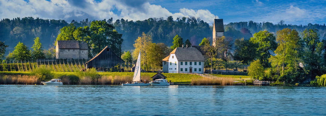 Noah Jigsaw Puzzle The idyllic island of Ufenau in Lake Zurich between Freienbach (Canton Schwyz) and Rapperswil (Canton St. Gallen), Switzerland panorama 1000 pieces