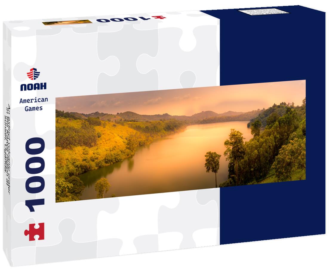 Noah Jigsaw Puzzle An extinct volcanic crater in the Katwe region at sunset, Uganda. panorama 1000 pieces