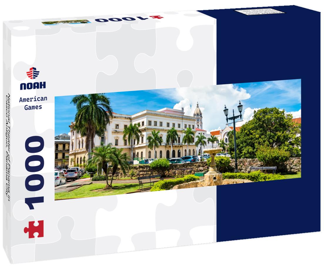 Noah Jigsaw Puzzle National Theater of Panama in Casco Antiguo, Panama City panorama 1000 pieces