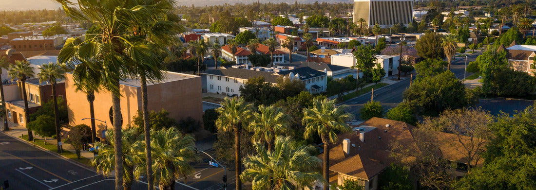 Noah Jigsaw Puzzle Aerial sunset view of the historic downtown area of Redlands, California panorama 1000 pieces
