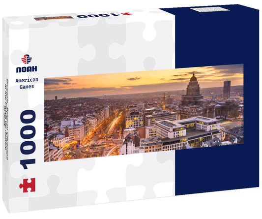 Noah Jigsaw Puzzle Brussels, Belgium Cityscape at the Palais de Justice at dusk panorama 1000 pieces