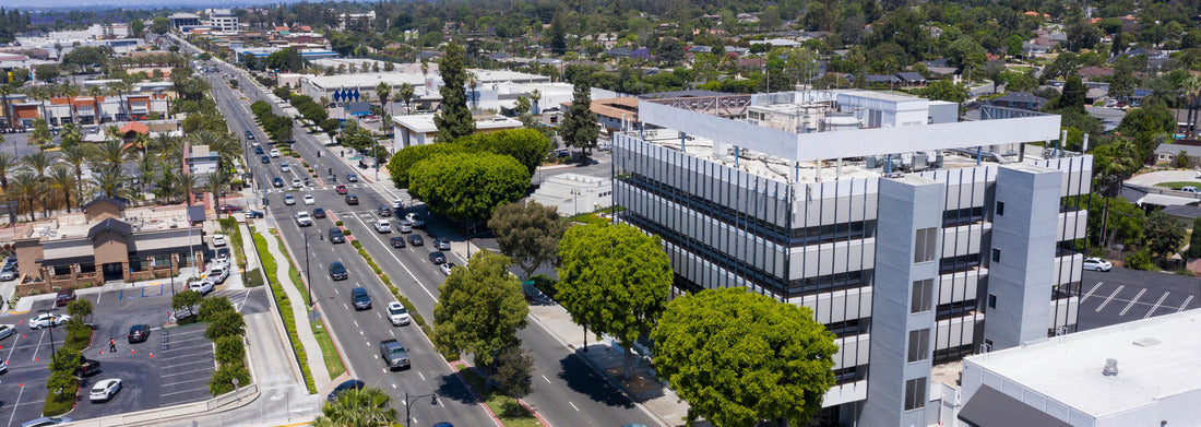 Noah Jigsaw Puzzle Day time aerial view of the Downtown area of Whittier, California panorama 1000 pieces