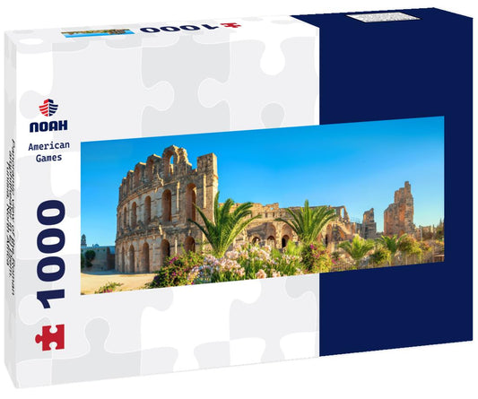 Noah Jigsaw Puzzle Panoramic view of the Roman amphitheater in El Djem. Tunisia, North Africa panorama 1000 pieces
