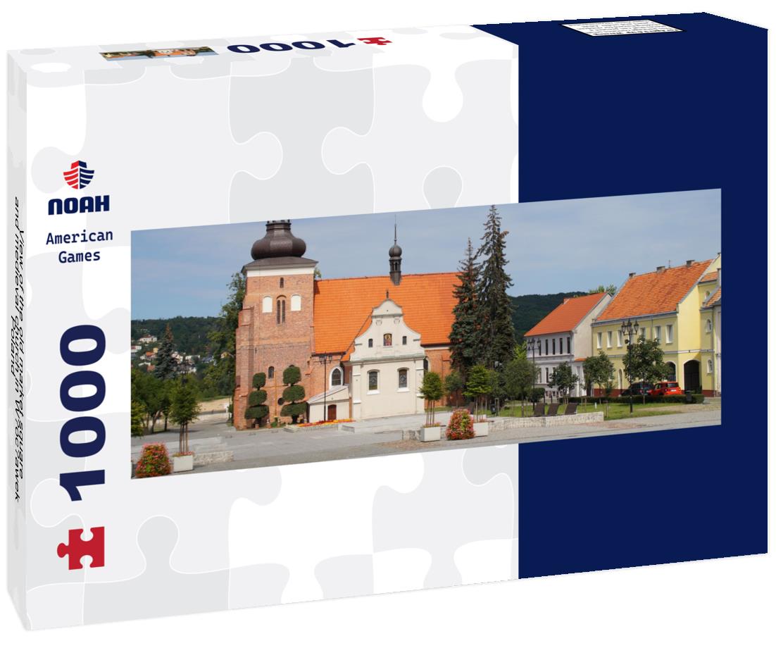 Noah Jigsaw Puzzle View of the old market square and medieval church in Wloclawek, Poland panorama 1000 pieces
