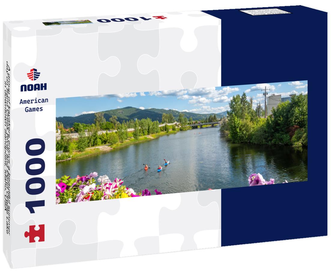 Noah Jigsaw Puzzle A group of kayakers enjoys a beautiful summer day on Sand Creek River and Pend Oreille Lake in downtown Sandpoint, Idaho, USA panorama 1000 pieces