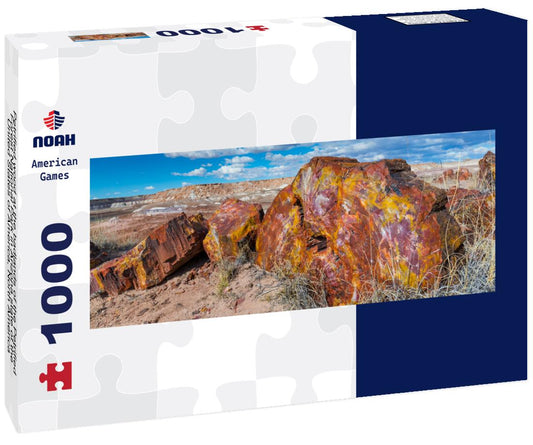 Noah Jigsaw Puzzle Petrified wood at the badlands of the Petrified Forest National Park in Arizona state of the United States of America, North America panorama 1000 pieces
