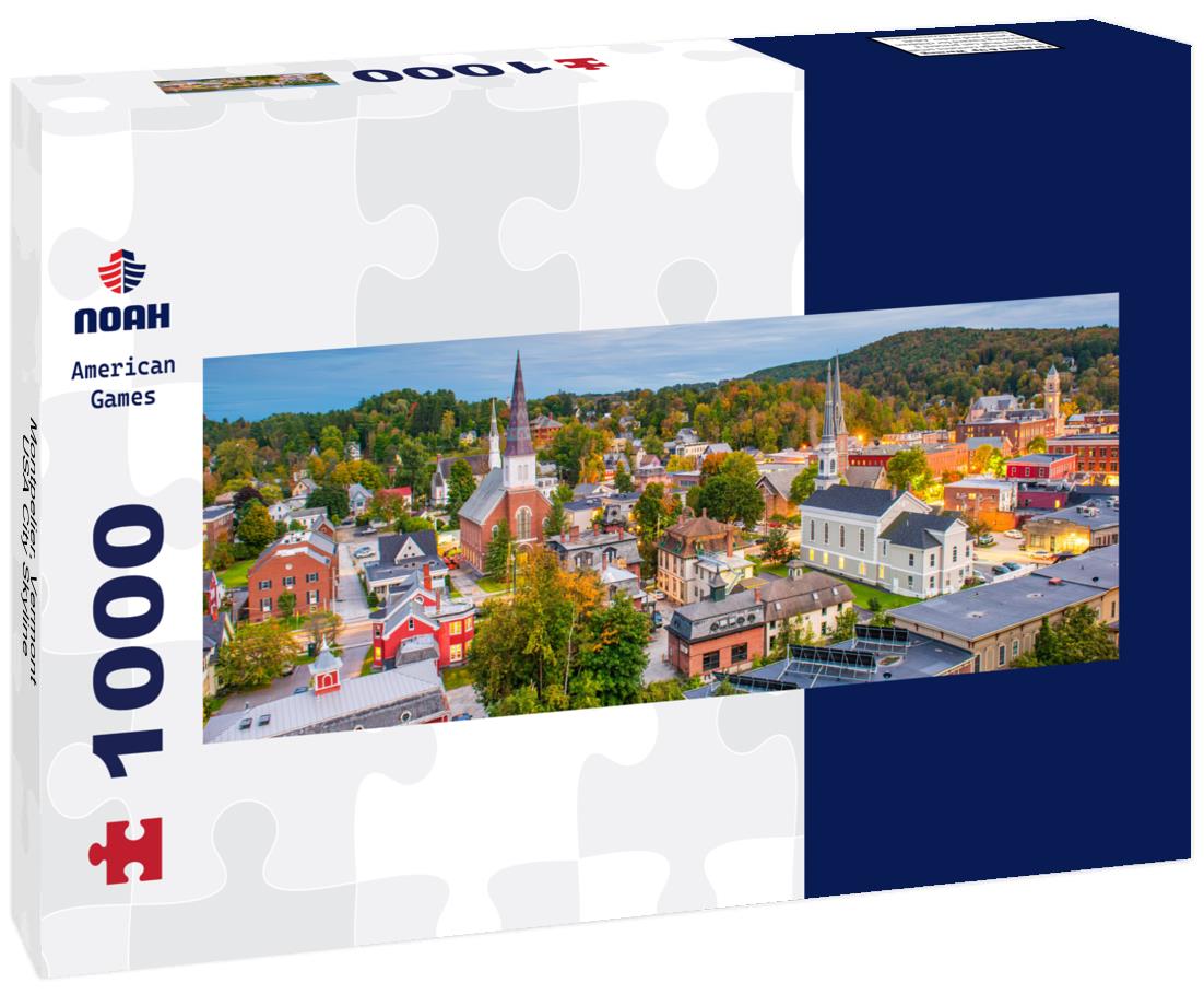 Noah Jigsaw Puzzle Montpelier, Vermont, USA City Skyline panorama 1000 pieces