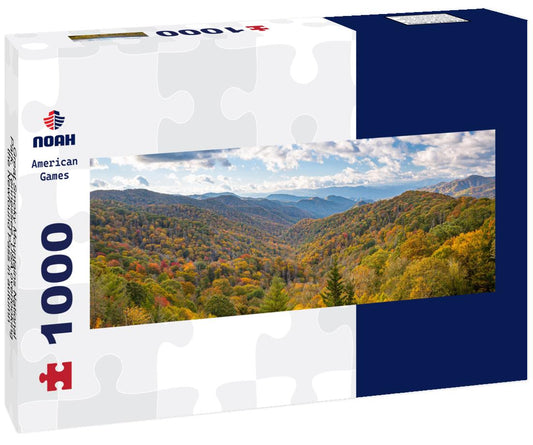 Noah Jigsaw Puzzle Great Smoky Mountains National Park, Tennessee, USA overlooking the Newfound Pass in autumn panorama 1000 pieces
