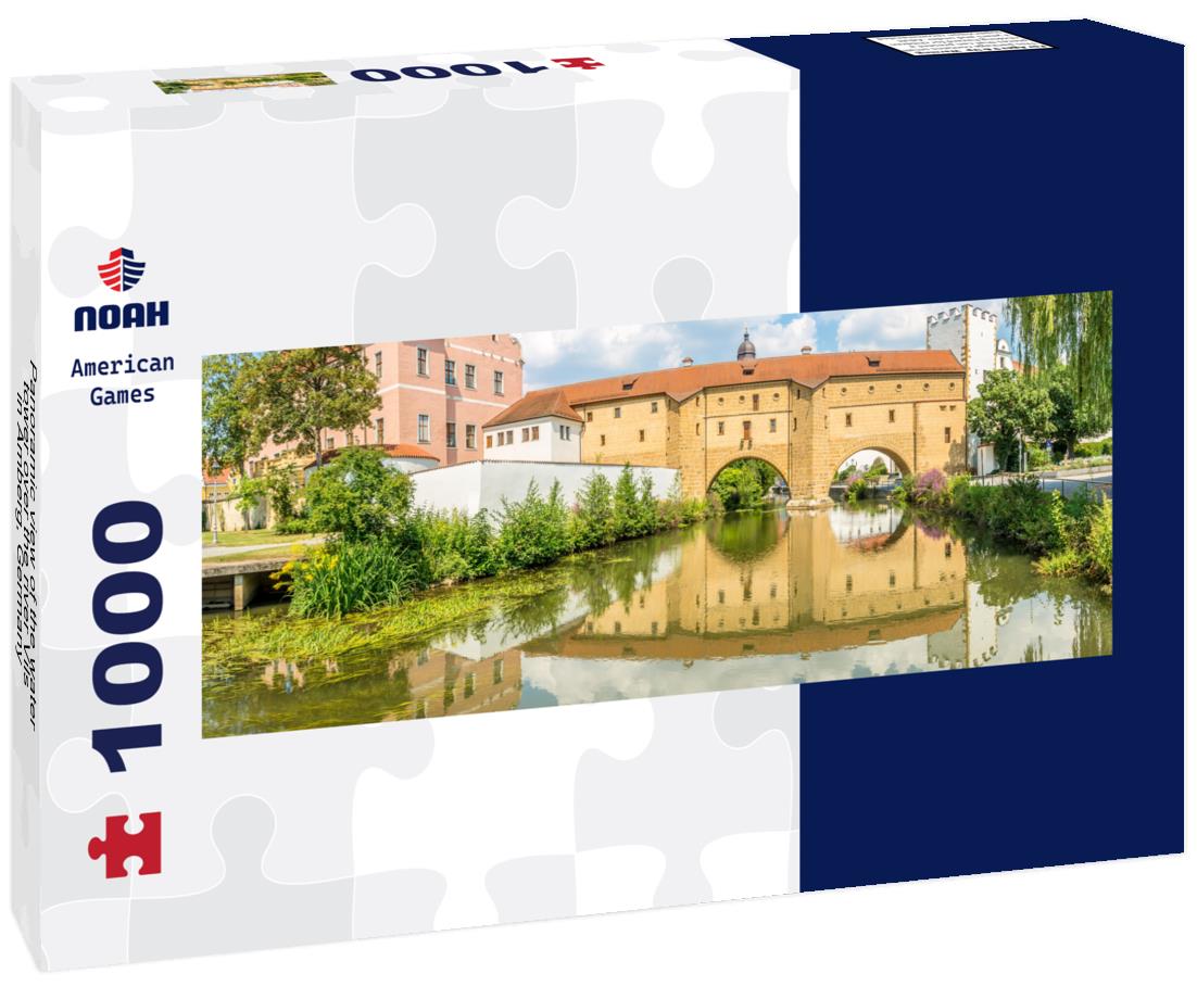 Noah Jigsaw Puzzle Panoramic view of the water tower over the river Vils in Amberg, Germany panorama 1000 pieces