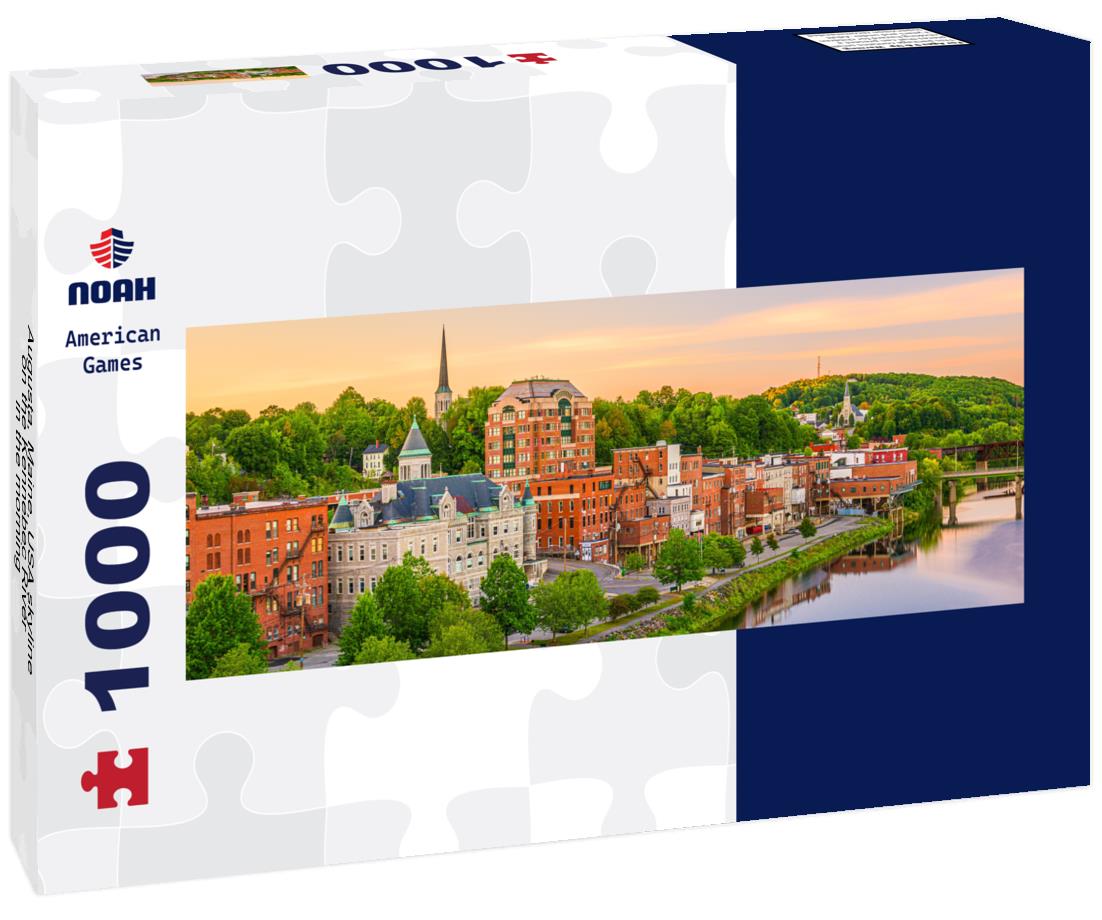 Noah Jigsaw Puzzle Augusta, Maine, USA skyline on the Kennebec River in the morning panorama 1000 pieces