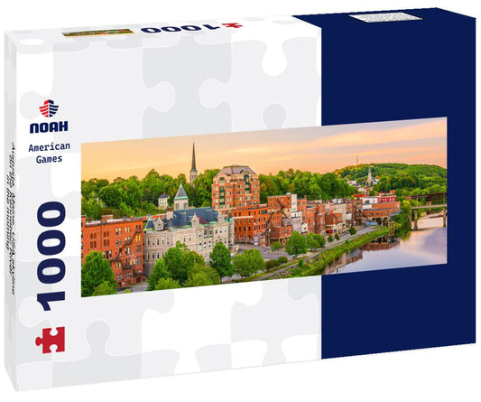 Noah Jigsaw Puzzle Augusta, Maine, USA skyline on the Kennebec River in the morning panorama 1000 pieces