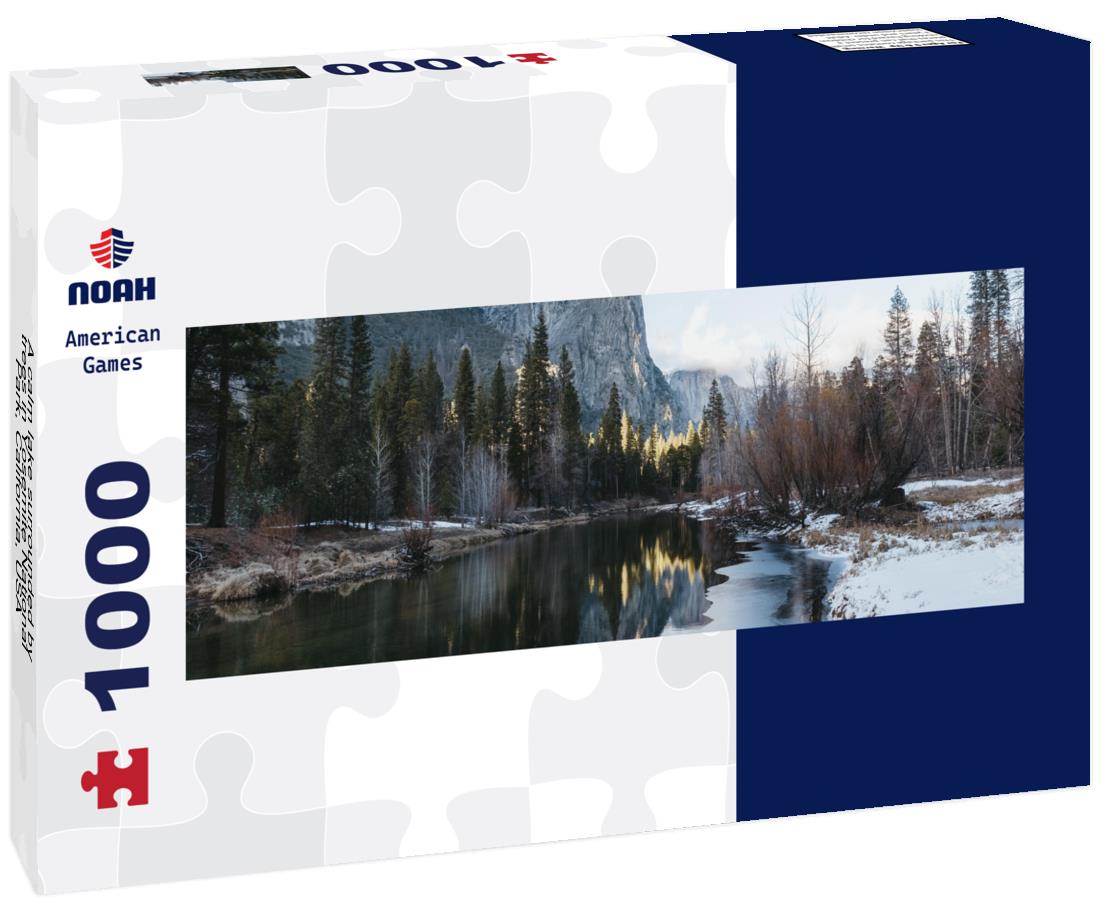 Noah Jigsaw Puzzle A calm lake surrounded by trees in Yosemite National Park, California, USA panorama 1000 pieces