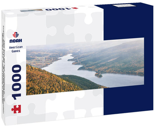 Noah Jigsaw Puzzle View from the high mountains in Åre, looking down on Lake Åre and the autumn mountain landscape of Jämtland County in Sweden panorama 1000 pieces