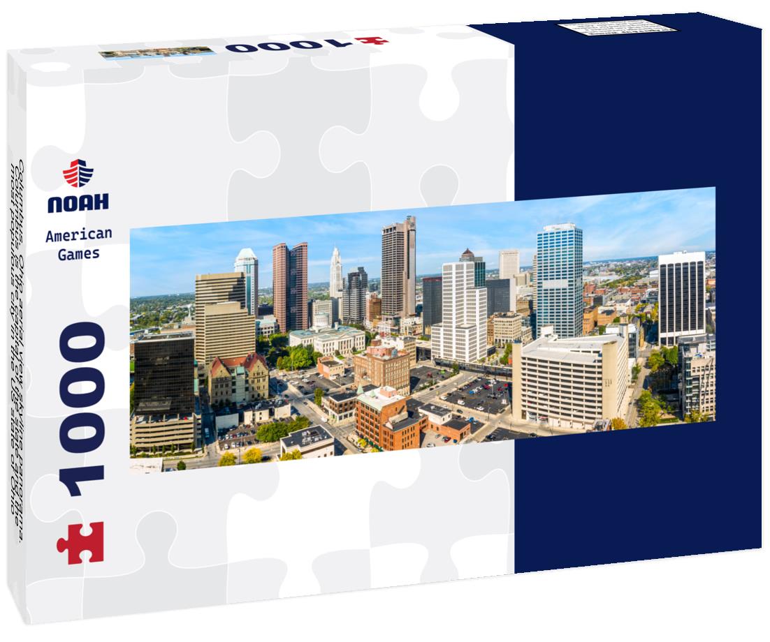 Noah Jigsaw Puzzle Columbus, Ohio aerial view skyline panorama. Columbus is the capital of the state and the most populous city in the US state of Ohio panorama 1000 pieces