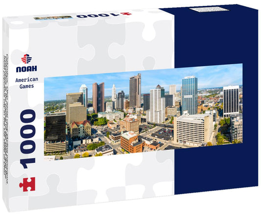 Noah Jigsaw Puzzle Columbus, Ohio aerial view skyline panorama. Columbus is the capital of the state and the most populous city in the US state of Ohio panorama 1000 pieces