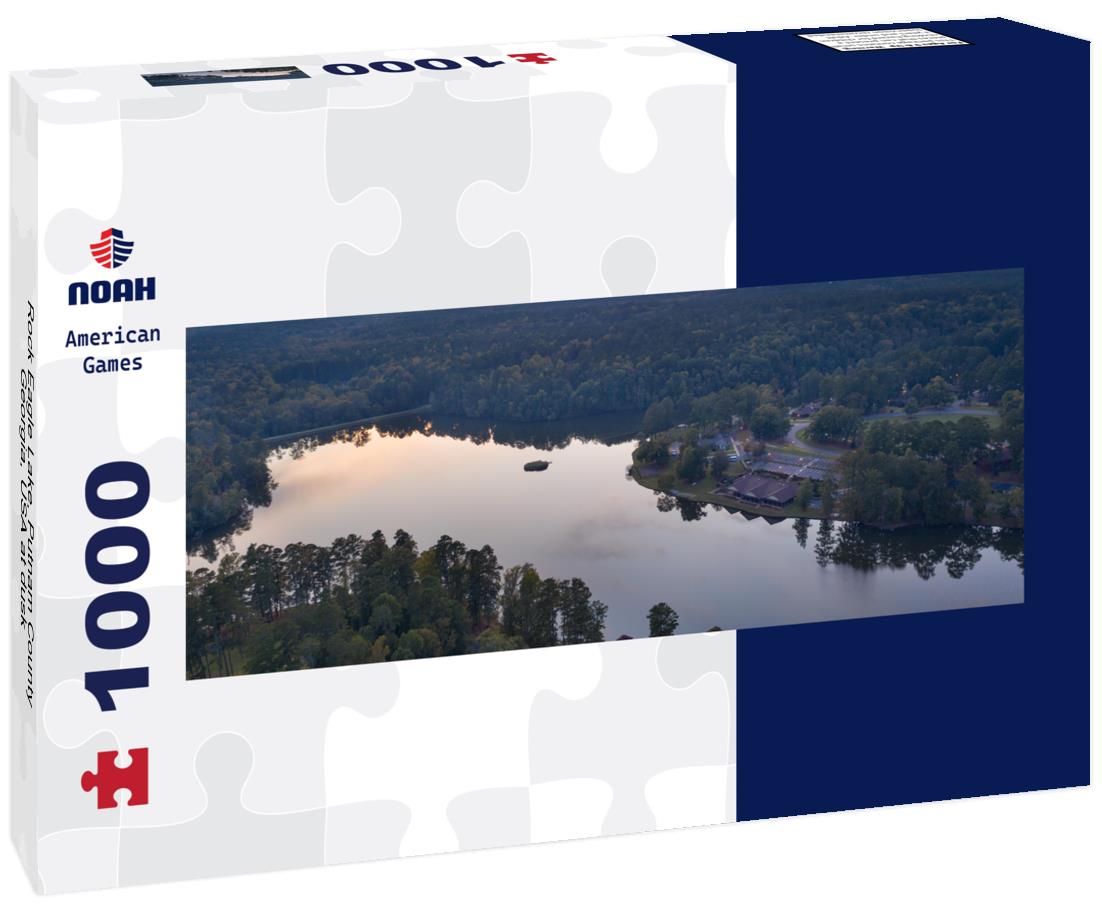 Noah Jigsaw Puzzle Rock Eagle Lake, Putnam County, Georgia, USA at dusk panorama 1000 pieces