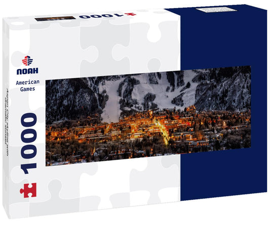 Noah Jigsaw Puzzle Aspen City skyline with dramatic sunset panorama 1000 pieces