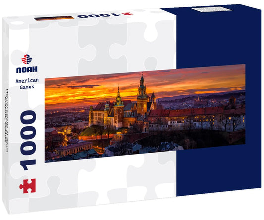 Wawel Castle at dawn, Krakow, Poland 1000pc Panoramic Puzzle