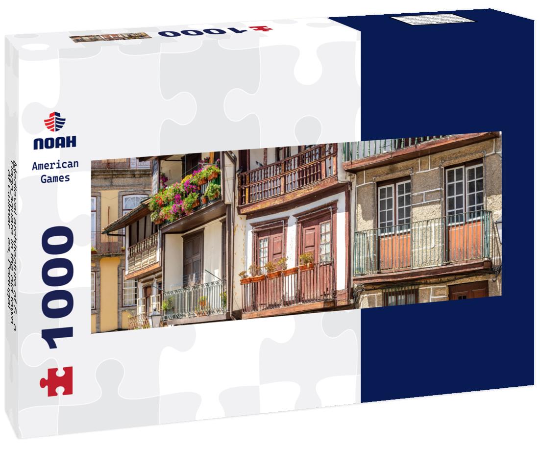 Noah Jigsaw Puzzle Medieval architecture of São Tiago square in the old town of Guimarães, Portugal panorama 1000 pieces
