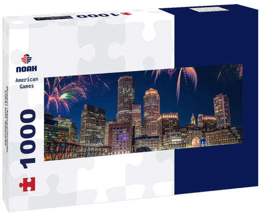 Noah Jigsaw Puzzle Boston (Massachusetts, USA) with fireworks panorama 1000 pieces
