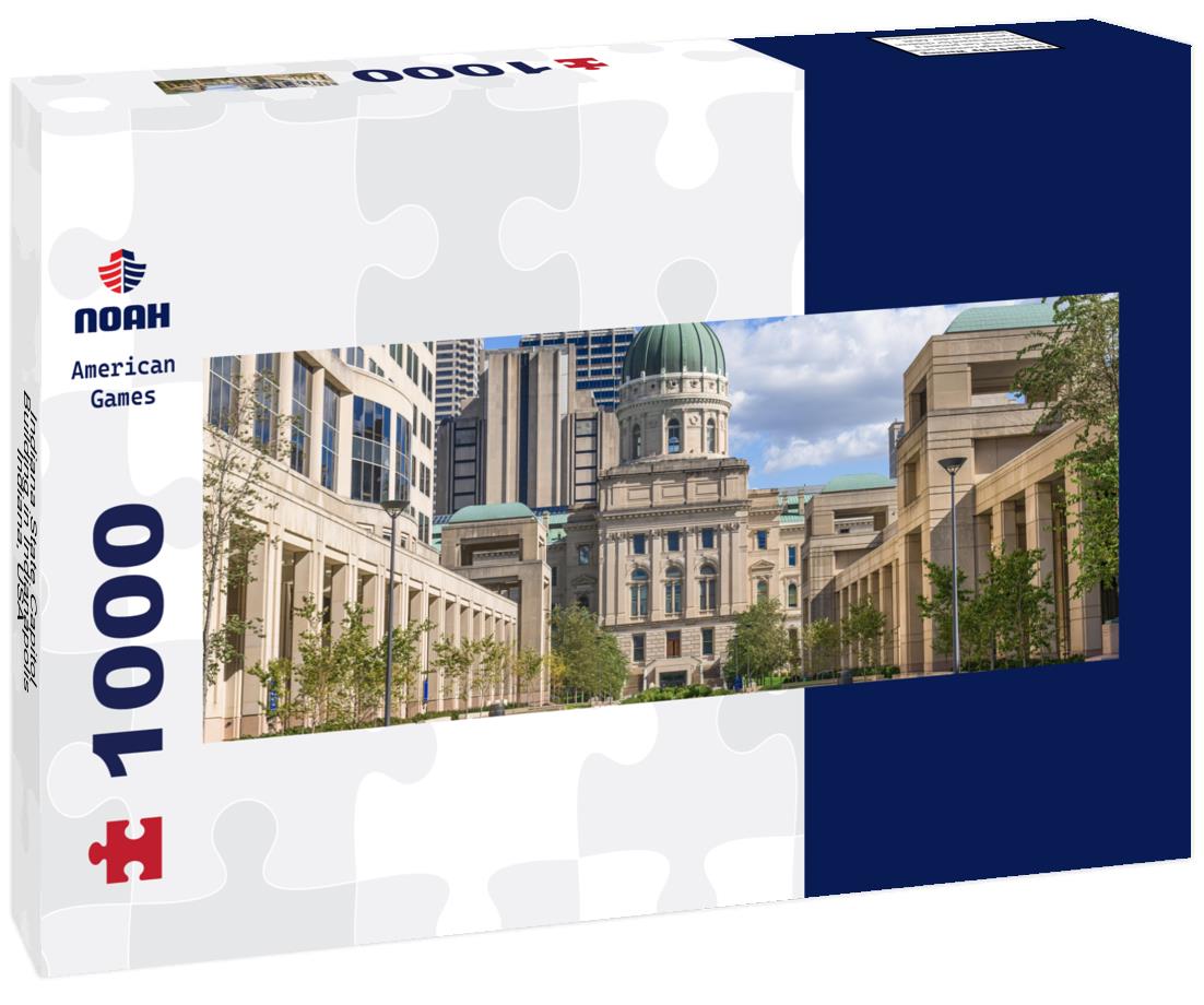 Noah Jigsaw Puzzle Indiana State Capitol Building in Indianapolis, Indiana, USA panorama 1000 pieces